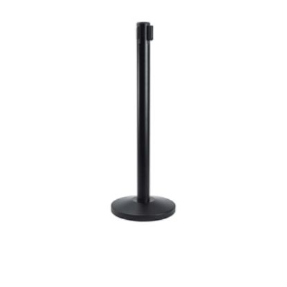 Picture of Black Barrier Post - Retractable Black Belt (2)