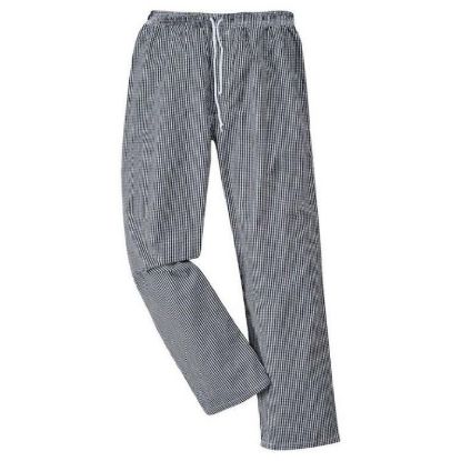 Picture of Bromley Chefs Trousers Black/White Check Size XLarge