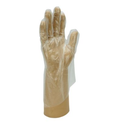 Picture of Polythene Embossed Clear Gloves Size M (100)