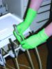 Picture of Aloe Vera Vinyl Exam Gloves Powder Free Green Medium (100)