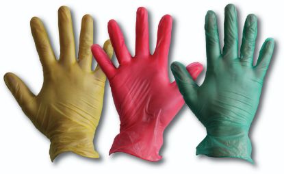 Picture of Vinyl Disposable Gloves Powder Free Yellow - XL (100)