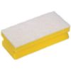 Picture of Soft Easigrip Sponge Scouring Pad Yellow/White (Pack of 10)
