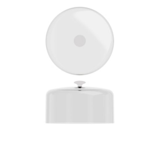 Picture of Clear Pc Dome Lid With White Handle 26.5 X 16.2cm
