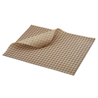 Picture of Greaseproof Paper Brown Gingham Print 35 X 25cm  (1000)