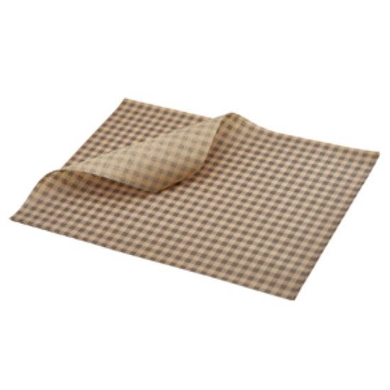 Picture of Greaseproof Paper Brown Gingham Print 35 X 25cm  (1000)