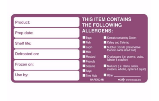 Picture of 50x100mm Removable Product/Allergen Label (500)