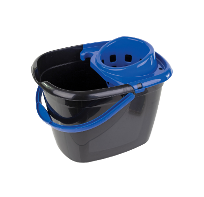 Picture of Great British 14l Recycled Mop Bucket And Wringer Black/Blue