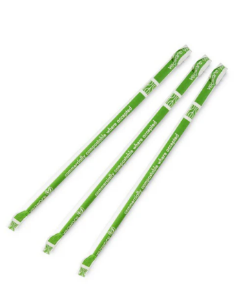 Picture of Jumbo White 8mm Paper Straw Wrapped (Pack Of 150)