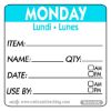 Picture of Pan Label By Roll Monday Stripe Blue (500)