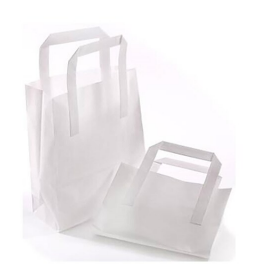 Picture of Handled Bag Recycled Medium 215x330x250mm White (Case of 250)