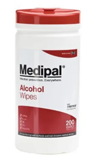 Picture of Medipal Alcohol Wipes 70% Ipa 2ltr Canister (200)
