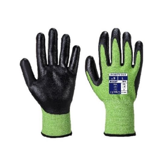Picture of Nitrile Foam Glove Cut 5 Green Size 9/L