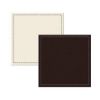 Picture of Coaster Set Faux Leather Brown/Cream 10cmx10cm (Pack of 4)